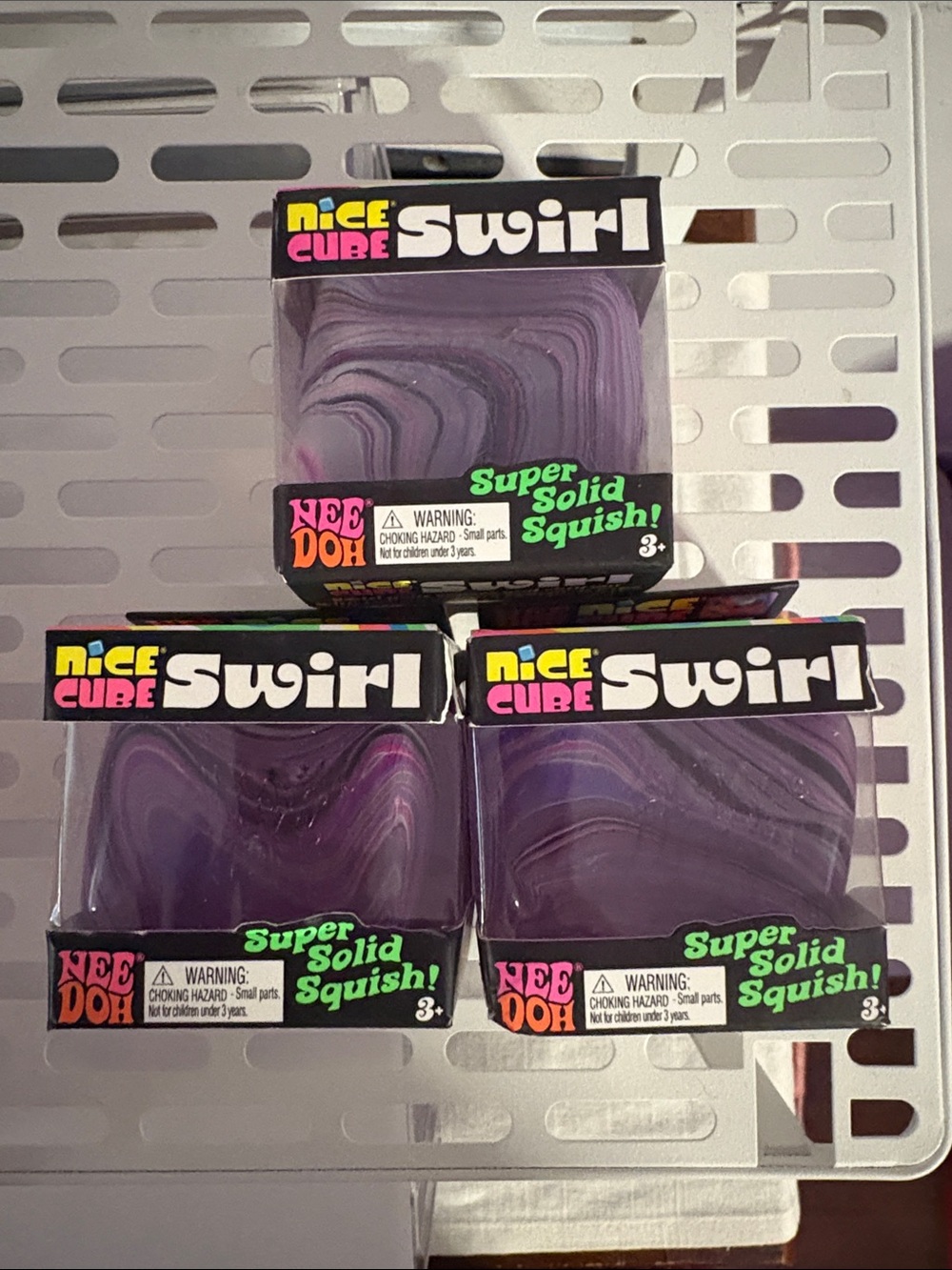 ONE CUBE - Nice Cube Swirl Super Solid Squish! NeeDoh Purple